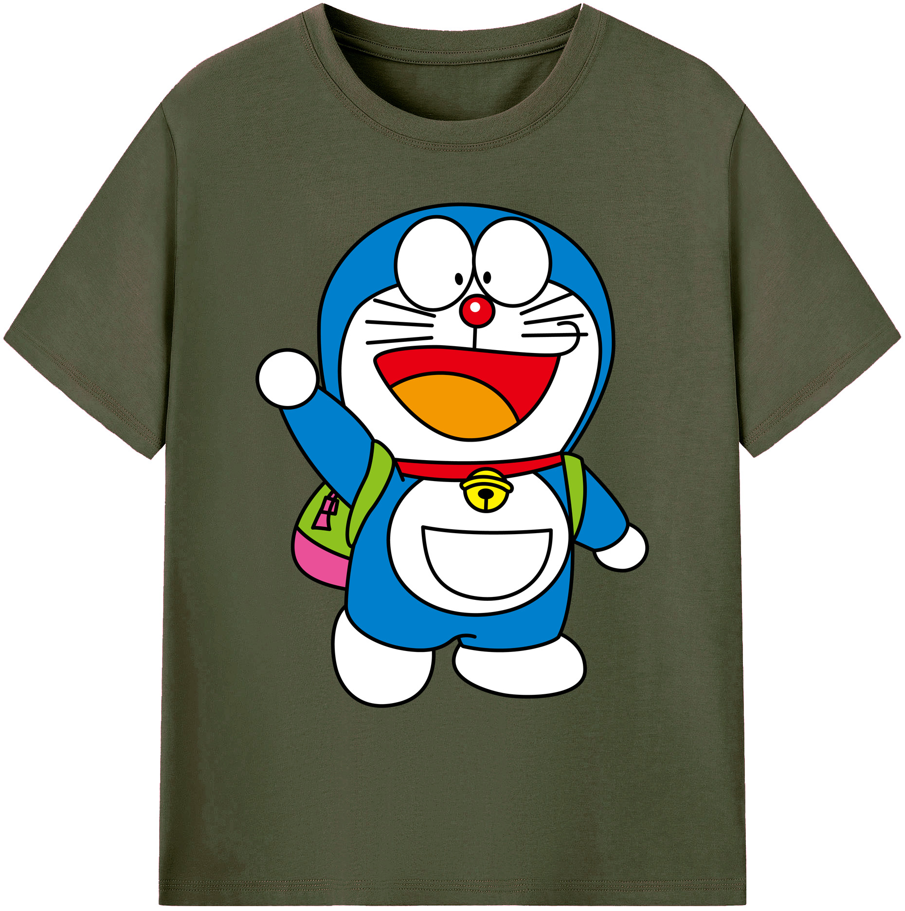 （画像用） ドラえもん Doraemon 綿100％ メンズ半袖Tシャツ｜肌触りやわらか＆通気性